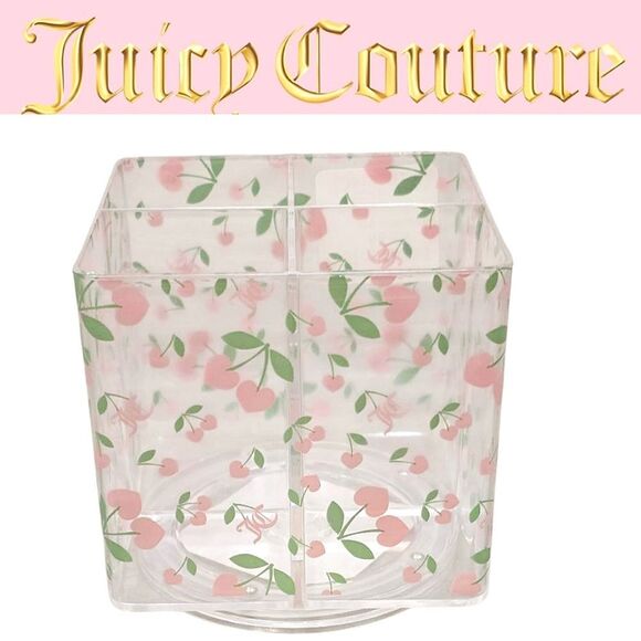 Juicy Couture Home JC Logo Heart Cherry Acrylic Spinner Organizer - Picture 1 of 5